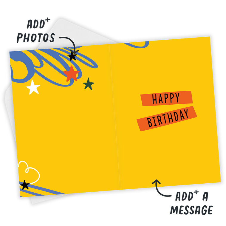 Hallmark Fun Squiggles Custom Birthday Card