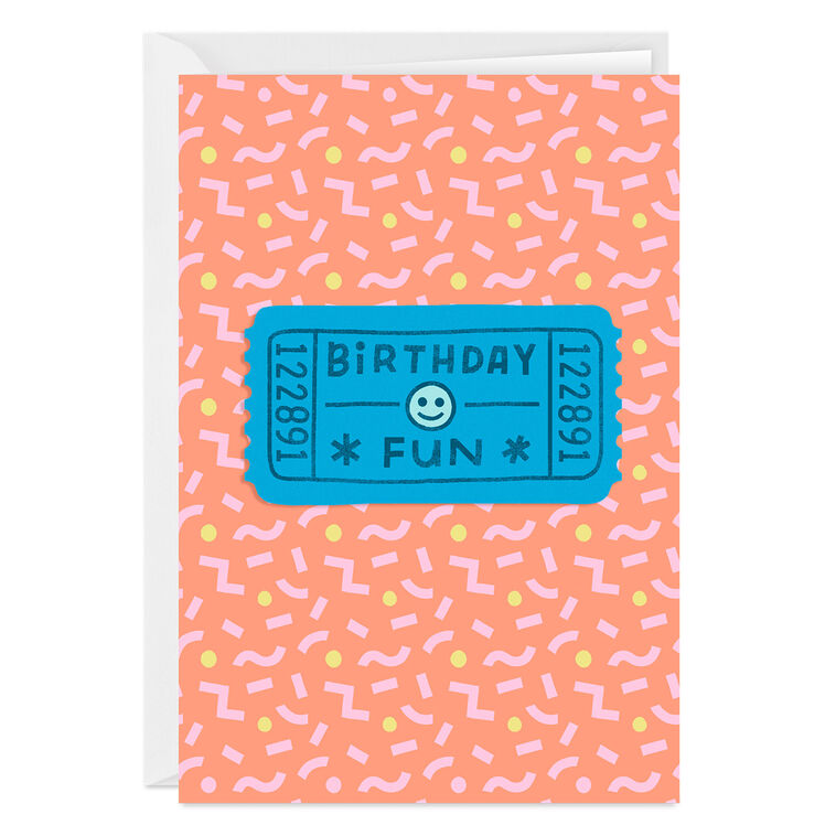 hallmark Fun Ticket Custom Birthday Card