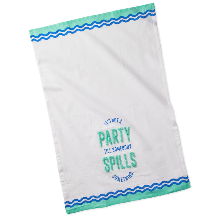 Hallmark Funny Party Tea Towel 18x26
