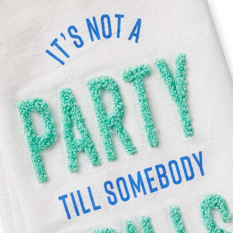 Hallmark Funny Party Tea Towel 18x26