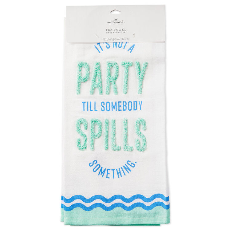 Hallmark Funny Party Tea Towel 18x26