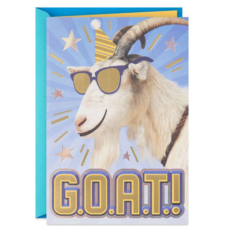 hallmark G.O.A.T. Funny Birthday Card