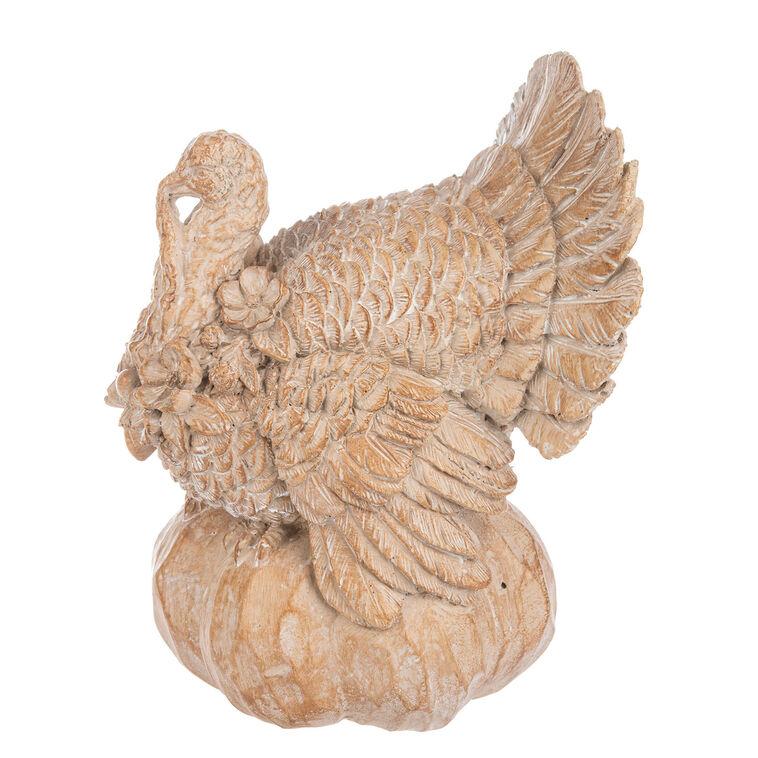 Hallmark Ganz Turkey On Pumpkin Figurine