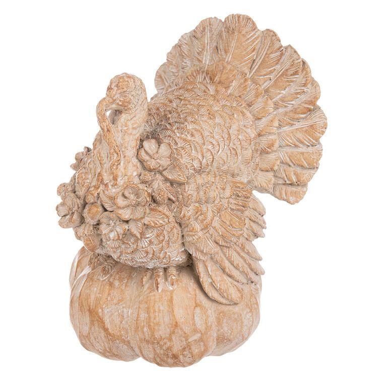 hallmark Ganz Turkey on Pumpkin Figurine