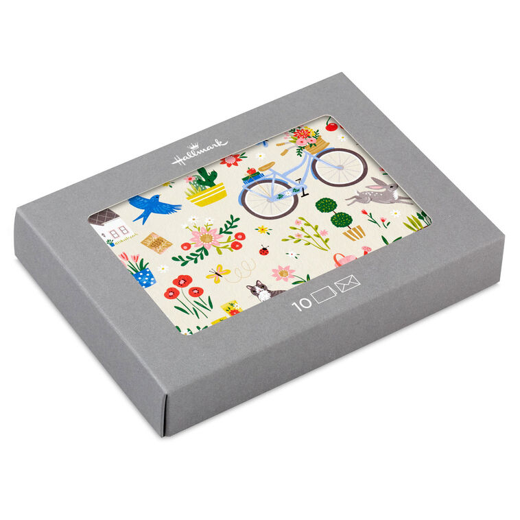 hallmark Garden Charm Blank Notes Pack of 10