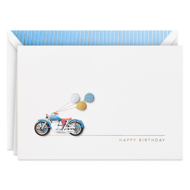 hallmark Gears to You Motorcycle Birthday Card