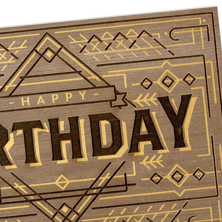 Hallmark Geometric Happy Wishes Birthday Card