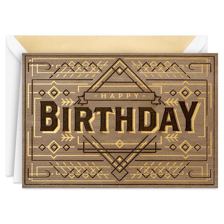 hallmark Geometric Happy Wishes Birthday Card