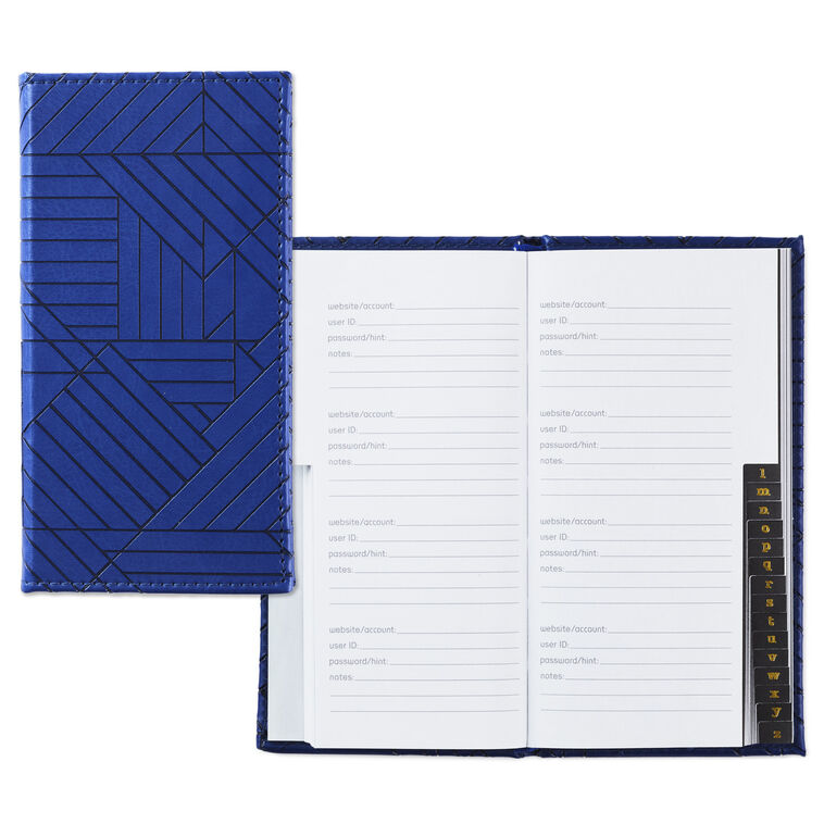Hallmark Geometric Navy Password Keeper