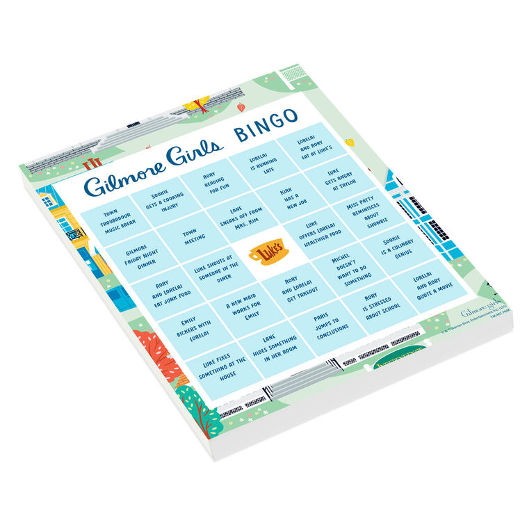 hallmark Gilmore Girls Bingo Game Pad 102 Cards