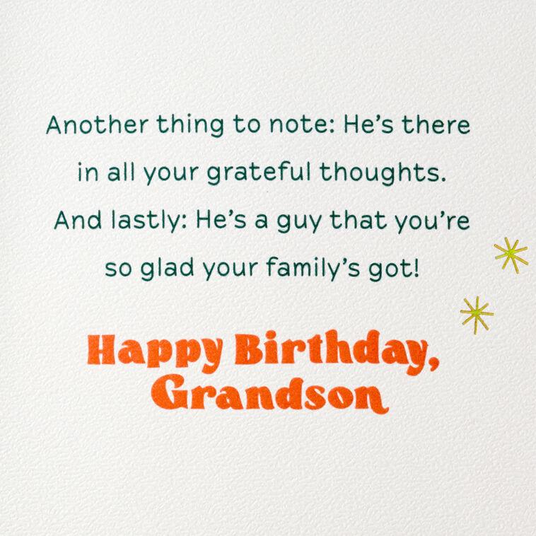 Hallmark Glad To Have You Grandson Birthday Card