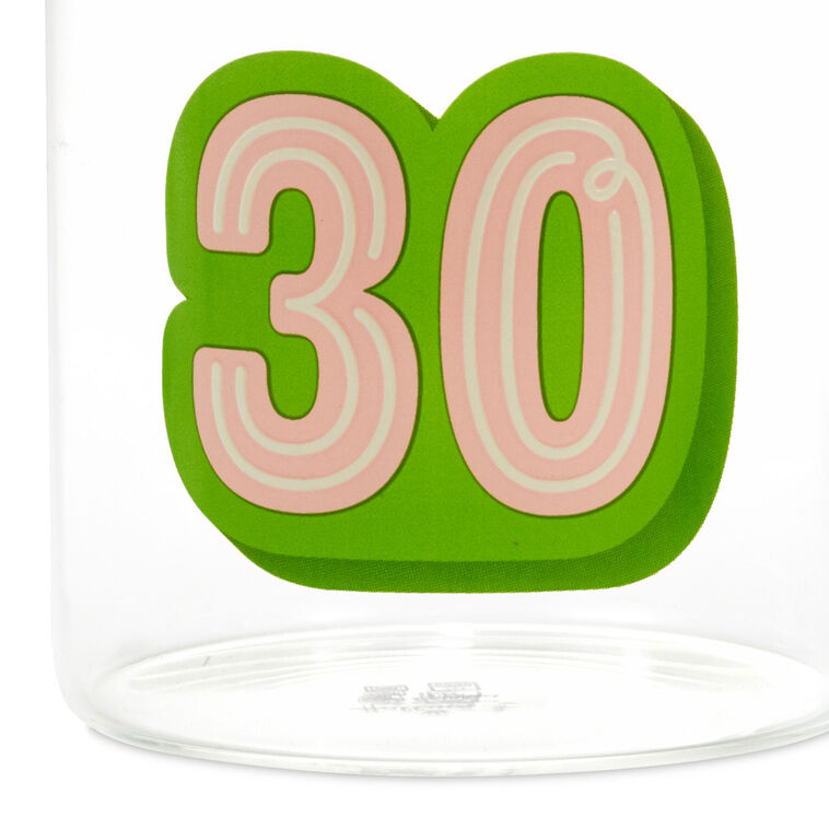 Hallmark Glass 30th Birthday Mug 17.5 Oz
