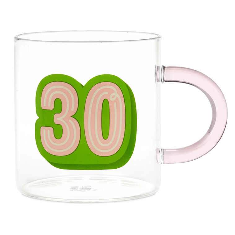 hallmark Glass 30th Birthday Mug 17.5 oz