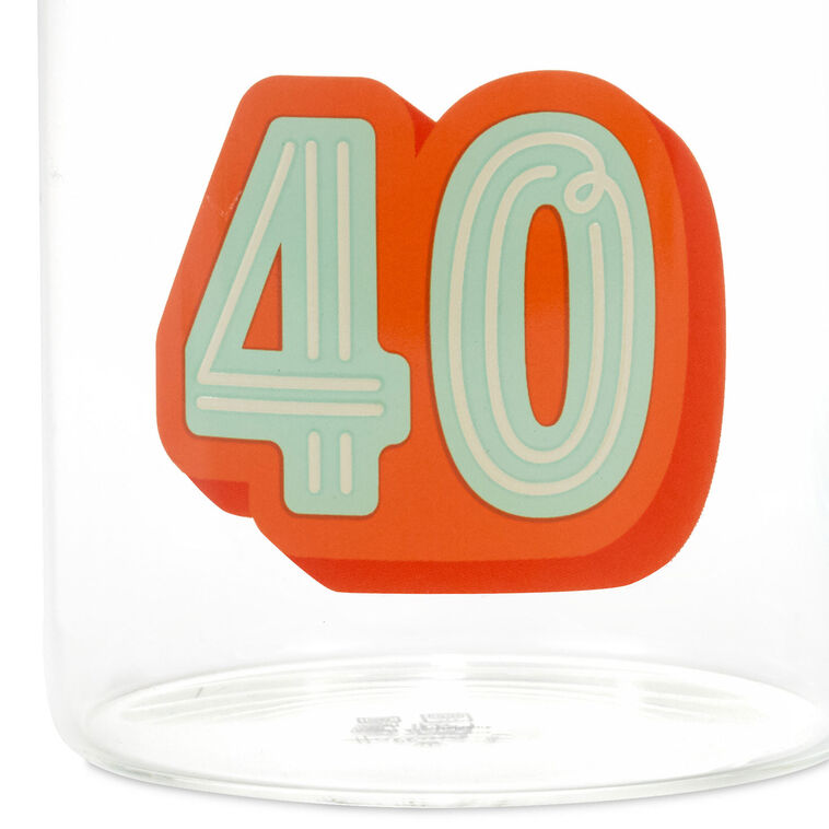 Hallmark Glass 40th Birthday Mug 17.5 Oz