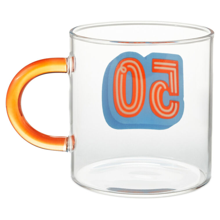 Hallmark Glass 50th Birthday Mug 17.5 Oz