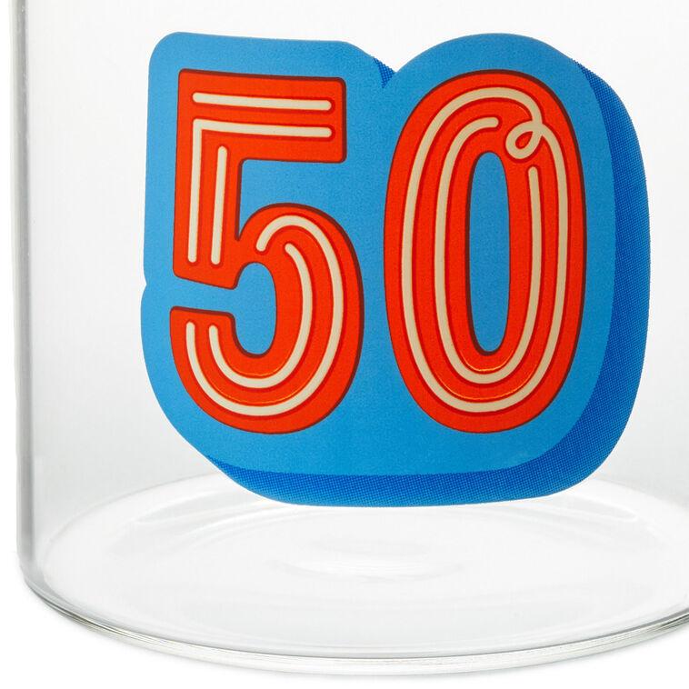 Hallmark Glass 50th Birthday Mug 17.5 Oz