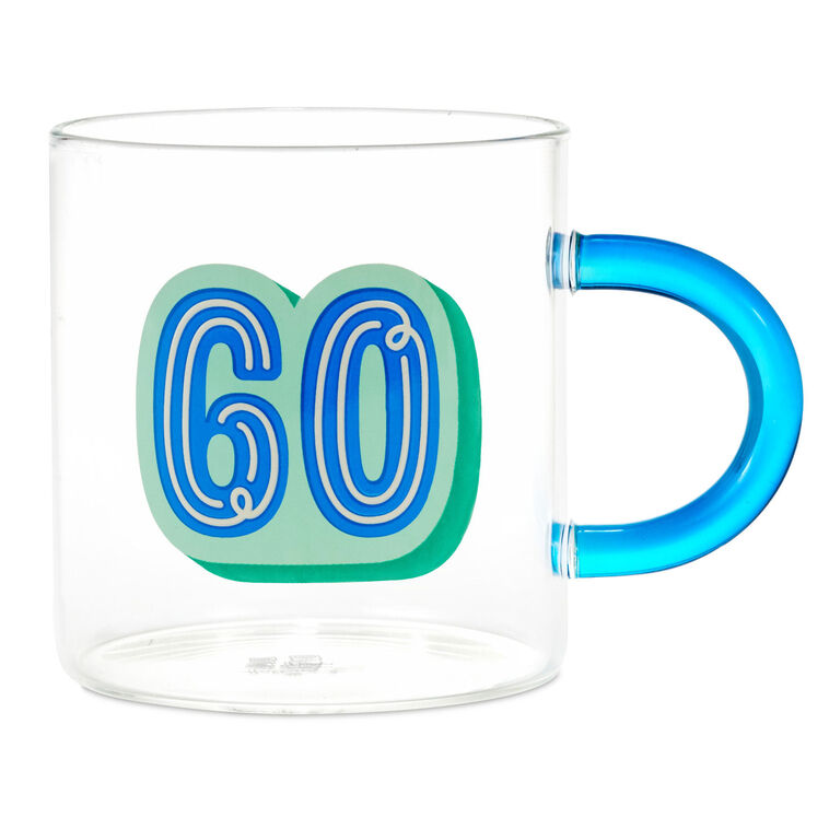 hallmark Glass 60th Birthday Mug 17.5 oz