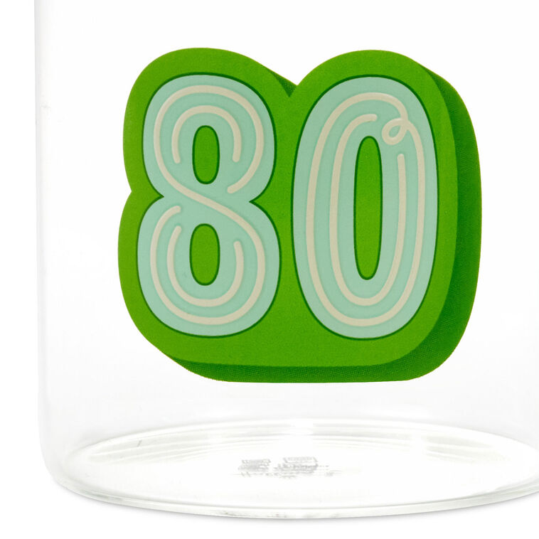 Hallmark Glass 80th Birthday Mug 17.5 Oz