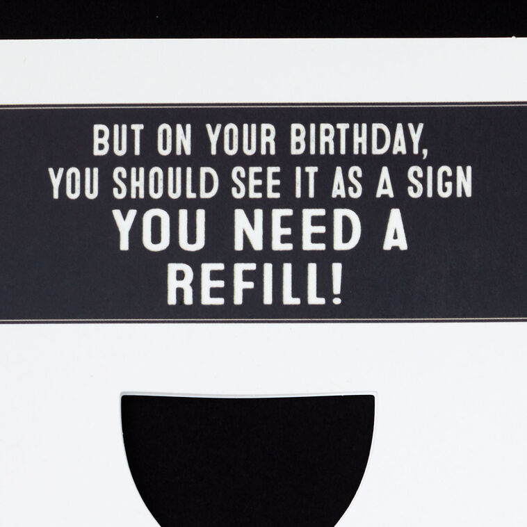 Hallmark Glass Half-Full Of Wine Birthday Card