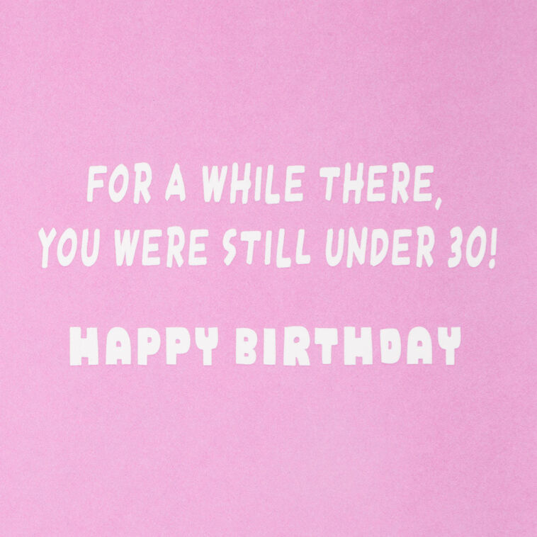 Hallmark Glittery Numbers Funny 30th Birthday Card