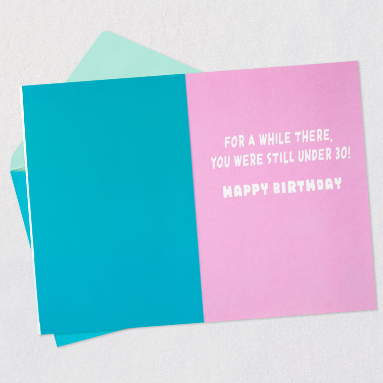 Hallmark Glittery Numbers Funny 30th Birthday Card