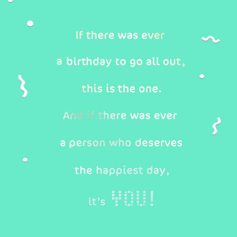 Hallmark Go All Out 21st Birthday Card