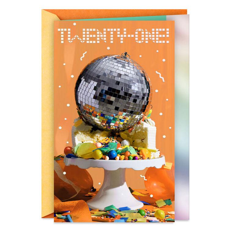 hallmark Go All Out 21st Birthday Card