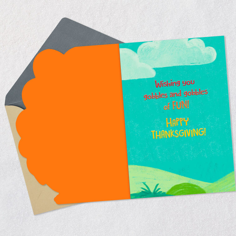 Hallmark Gobbles Of Fun Thanksgiving Card