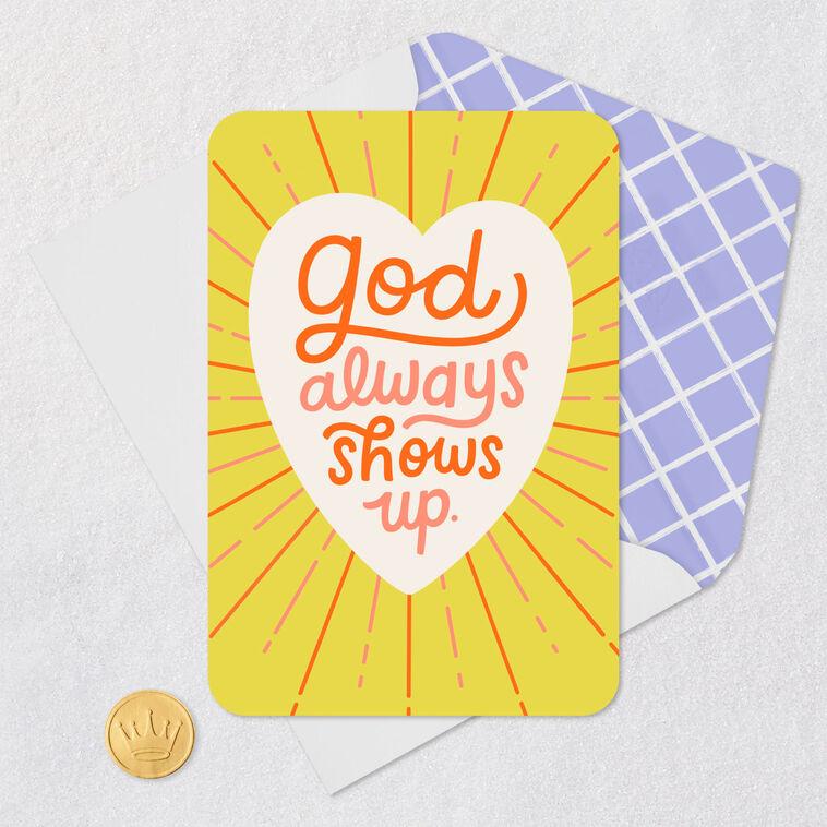 Hallmark God Always Shows Up Blank Card