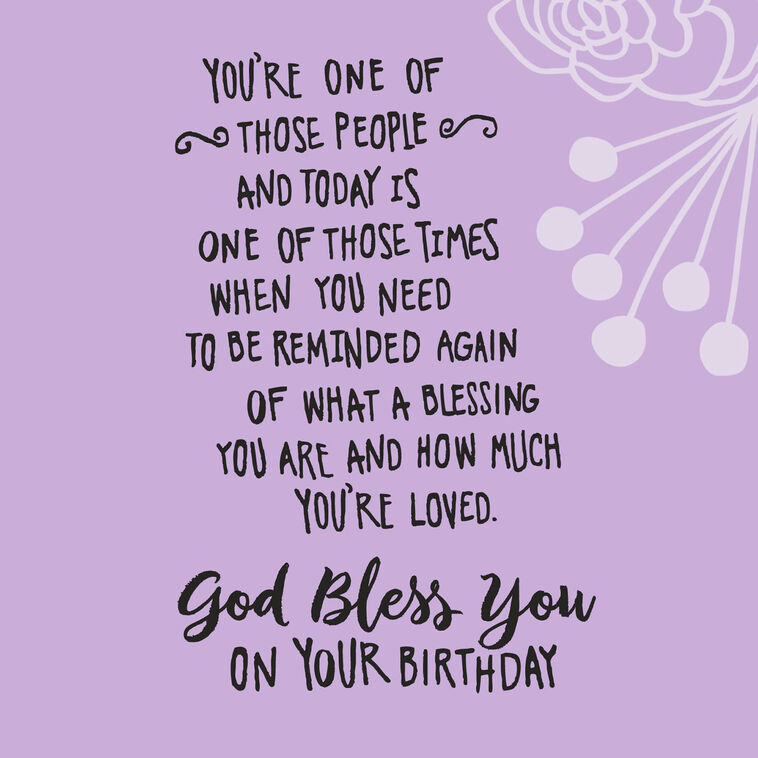 Hallmark God Bless You Religious Birthday Card