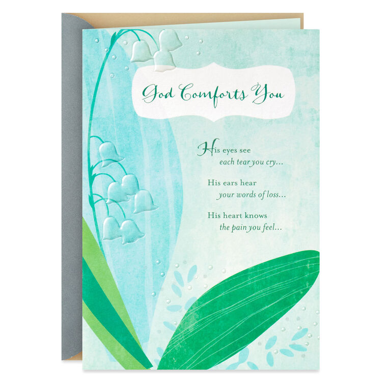 hallmark God Comforts You Religious Sympathy Card