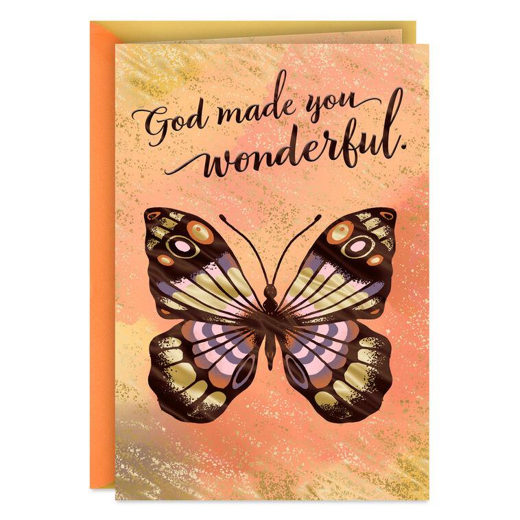hallmark God Made You Wonderful Birthday Card