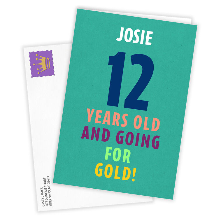 Hallmark Going For Gold Custom Birthday Card