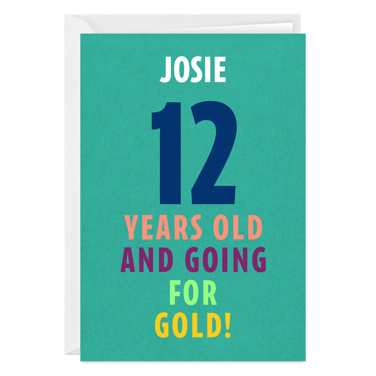 hallmark Going for Gold Custom Birthday Card