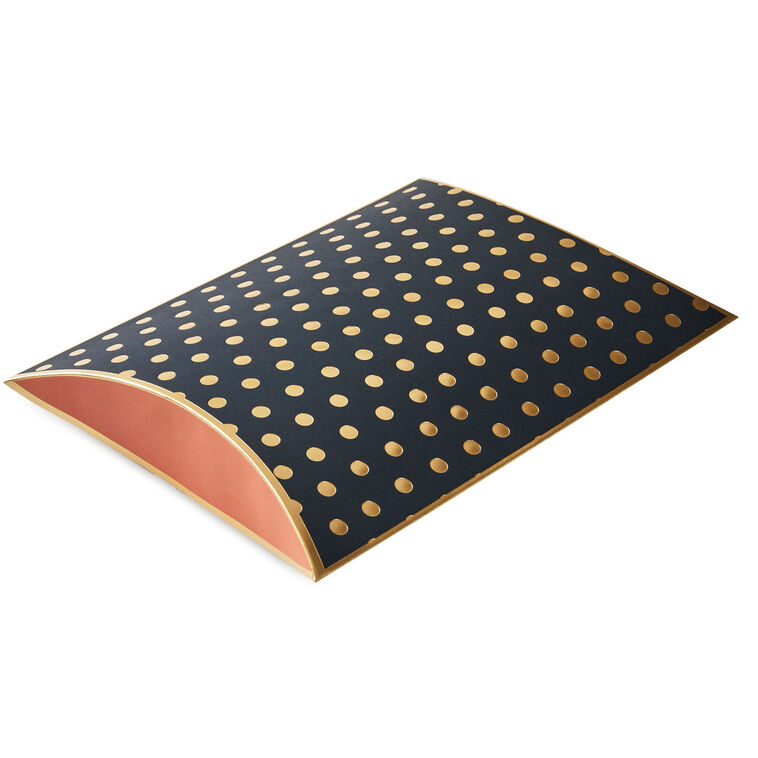 hallmark Gold Dots on Black Pillow Box