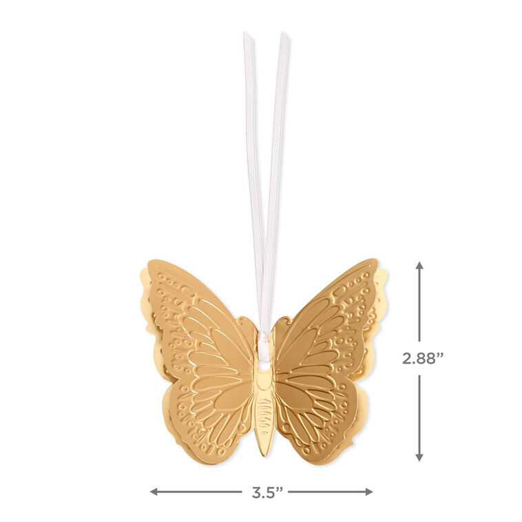 Hallmark Gold Foil Butterfly Large Gift Trim
