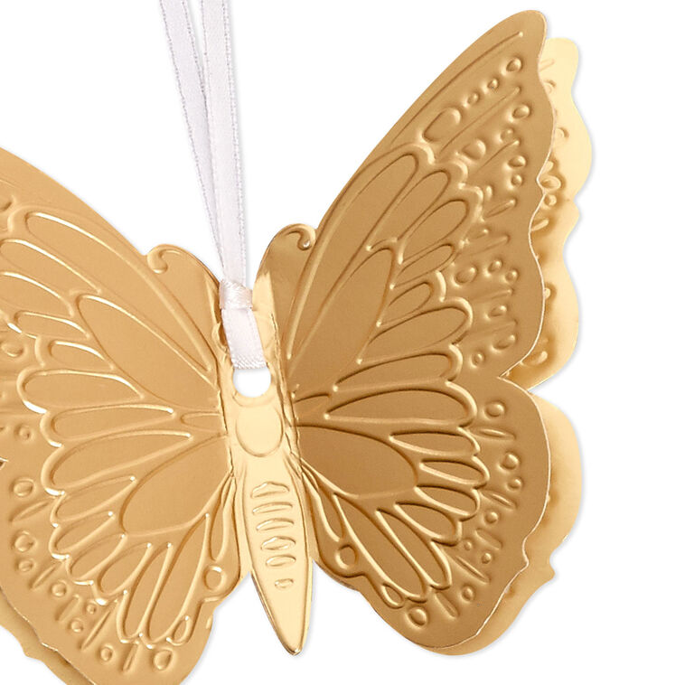 Hallmark Gold Foil Butterfly Large Gift Trim