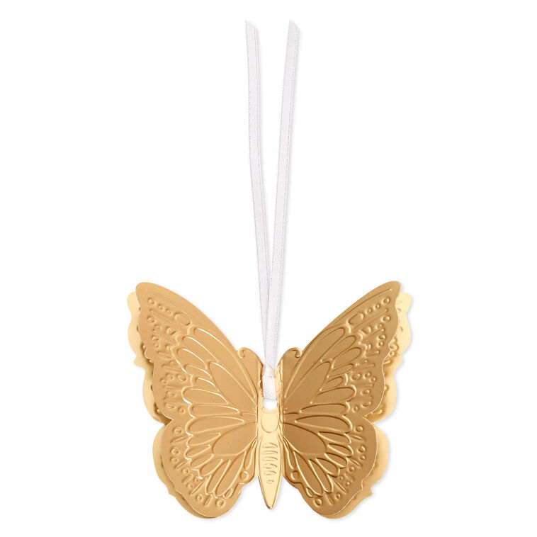 hallmark Gold Foil Butterfly Large Gift Trim
