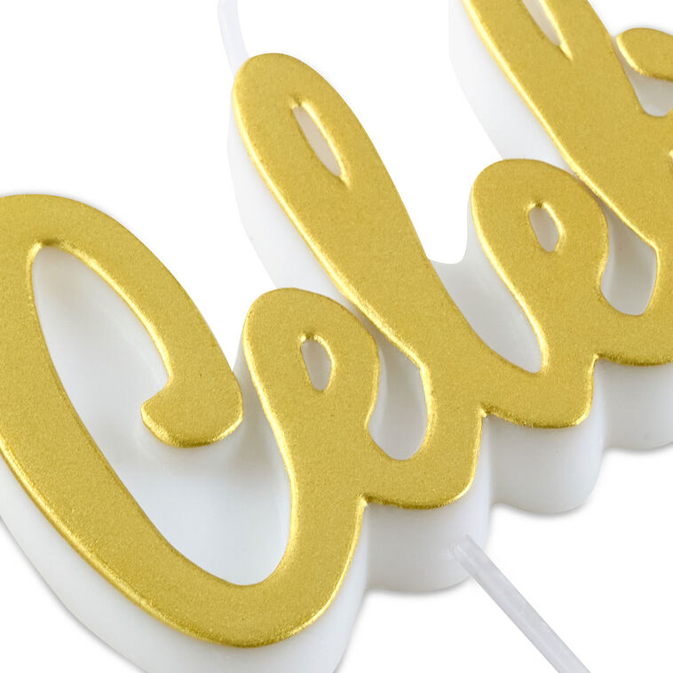 Hallmark Gold Metallic "Celebrate" Birthday Candle