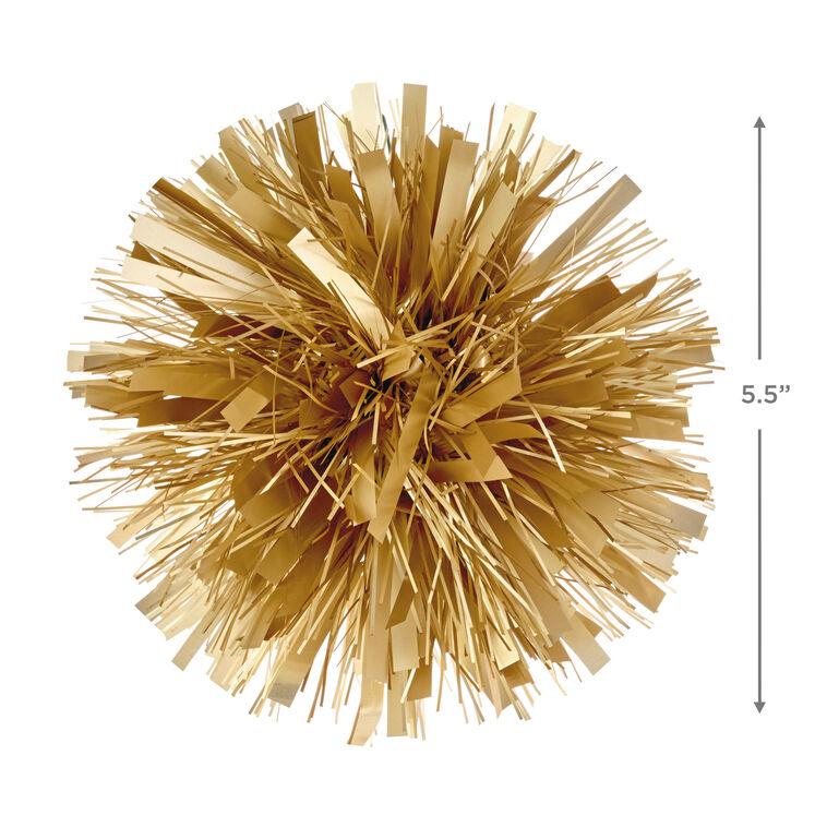 Hallmark Gold Metallic Pom-Pom Gift Bow 5.5"