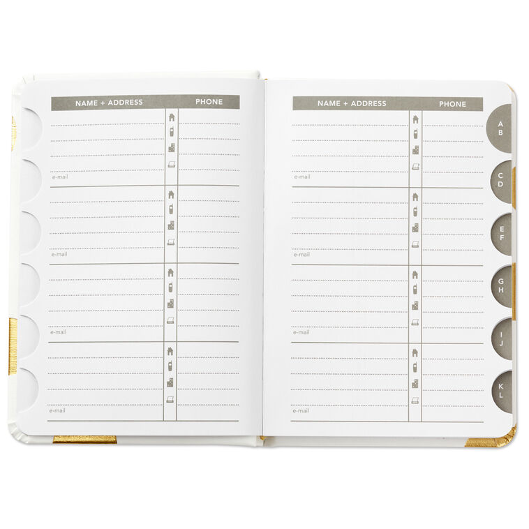 Hallmark Gold Polka Dots Address Book