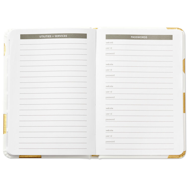 Hallmark Gold Polka Dots Address Book