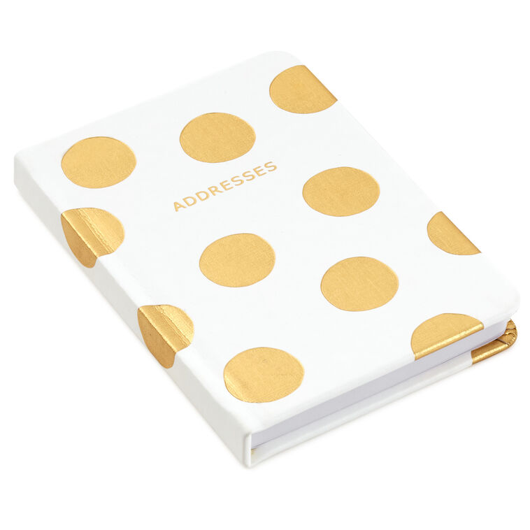 hallmark Gold Polka Dots Address Book