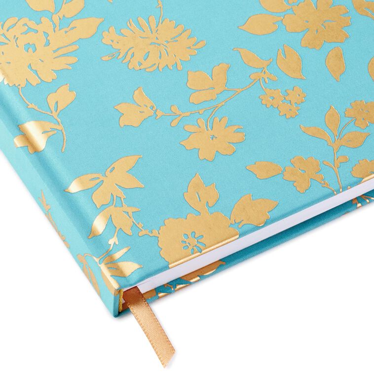 Hallmark Gold Toile On Aqua Hardback Notebook
