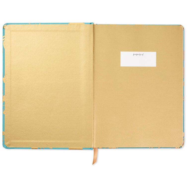 Hallmark Gold Toile On Aqua Hardback Notebook