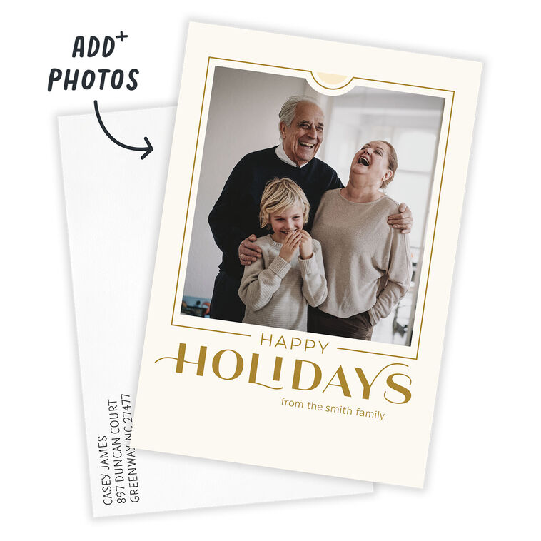 Hallmark Golden Happy Flat Holiday Photo Card