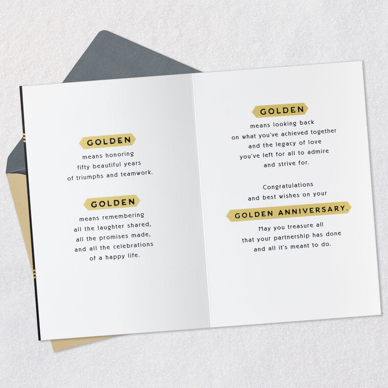 Hallmark Golden Means 50th Anniversary Card