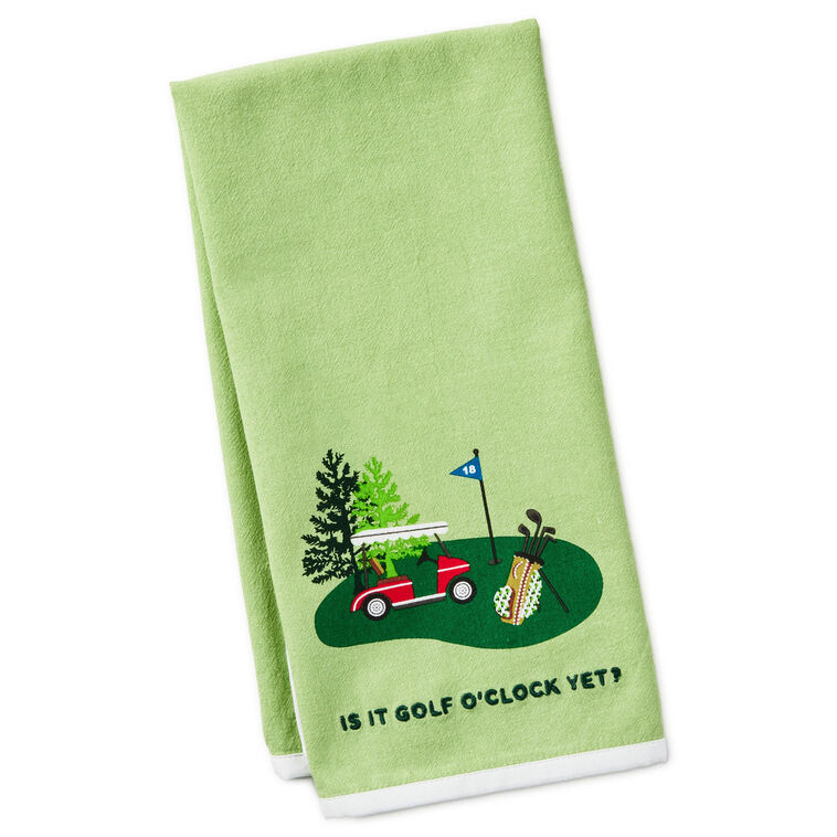hallmark Golf O'Clock Tea Towel 18x26