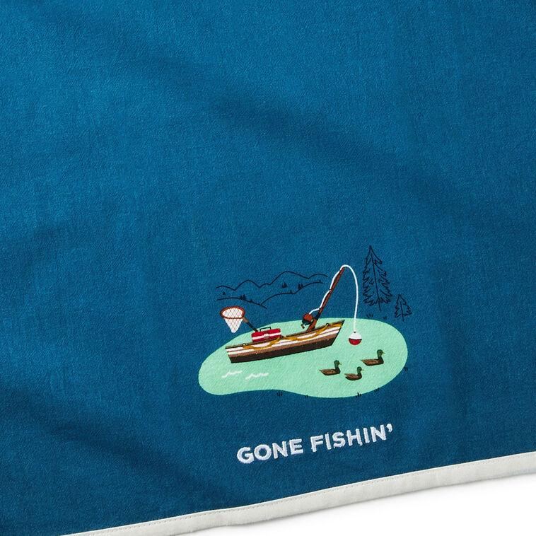 Hallmark Gone Fishing Tea Towel 18x26