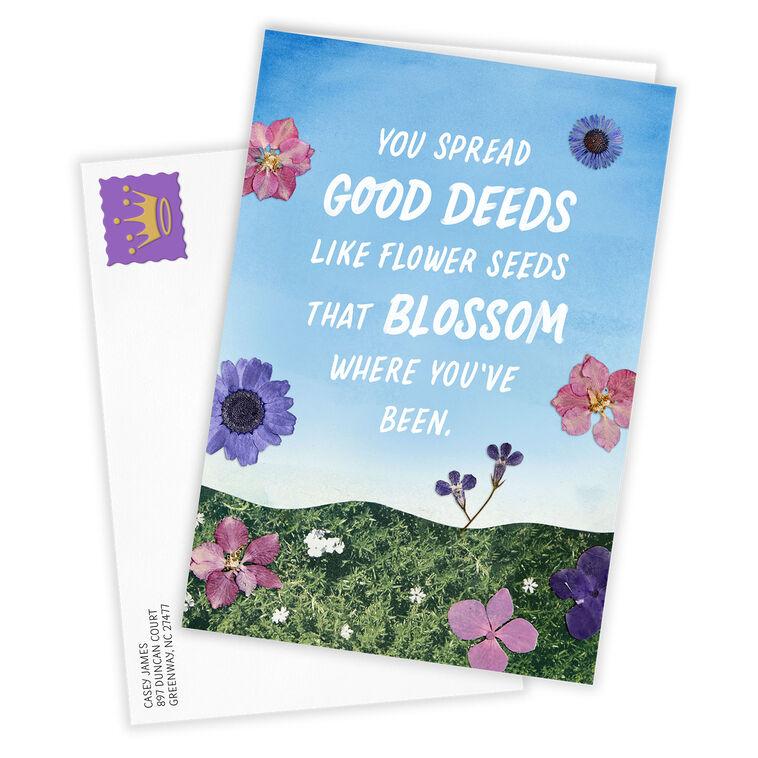 Hallmark Good Deeds Blossom Custom Thank You Card